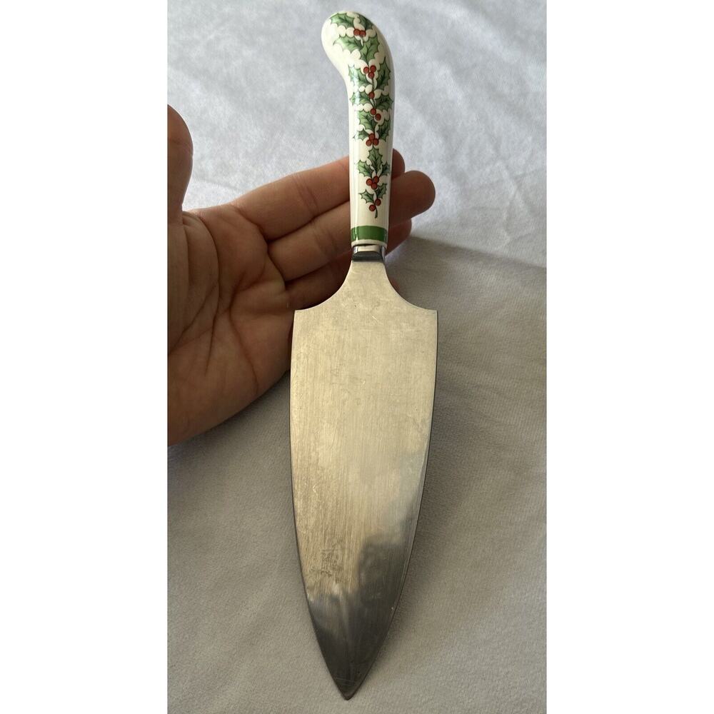 Vintage Spode Holly Pattern Pie or Cake Server 9 3/4" Long Holly Pattern